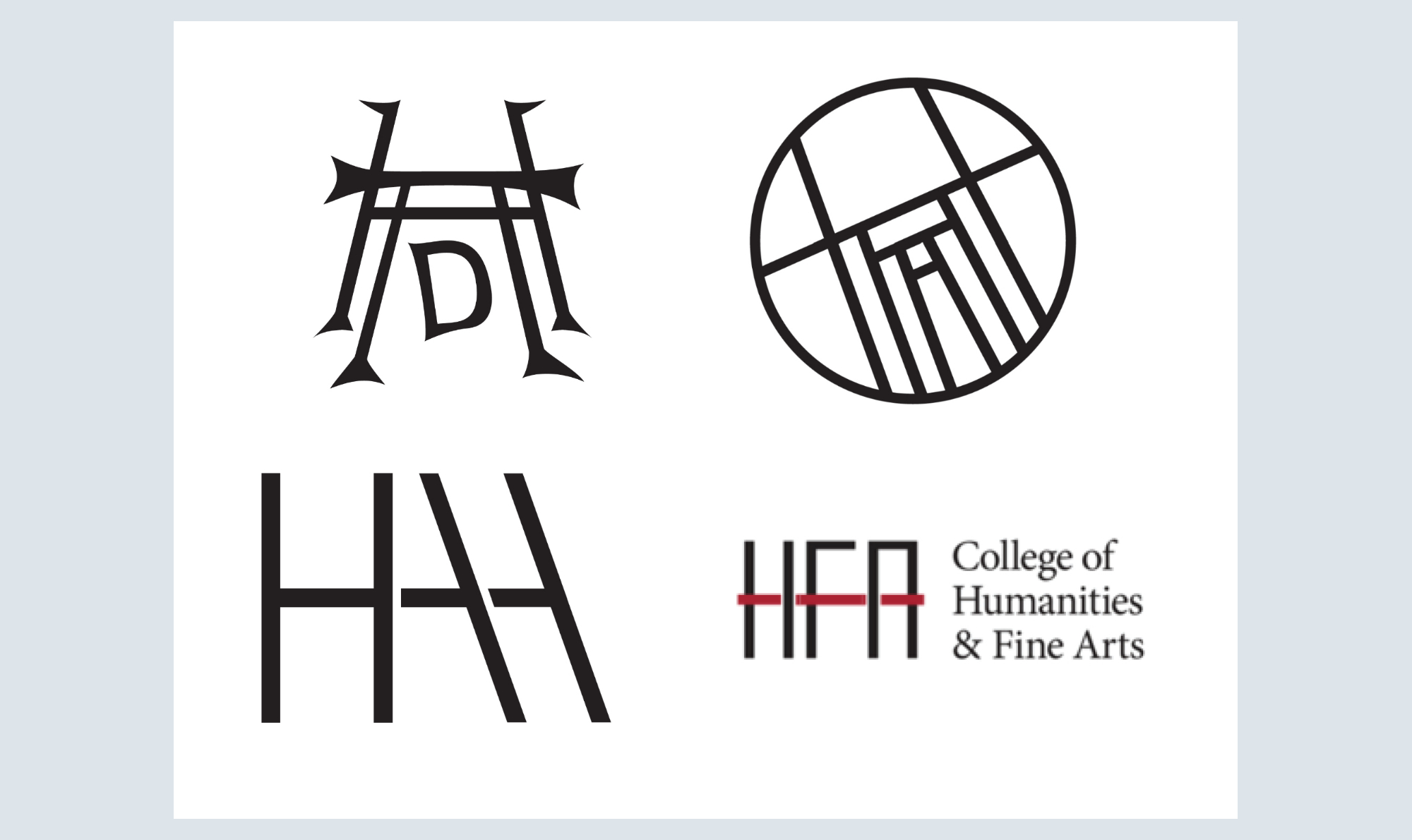 initial designs for the logo