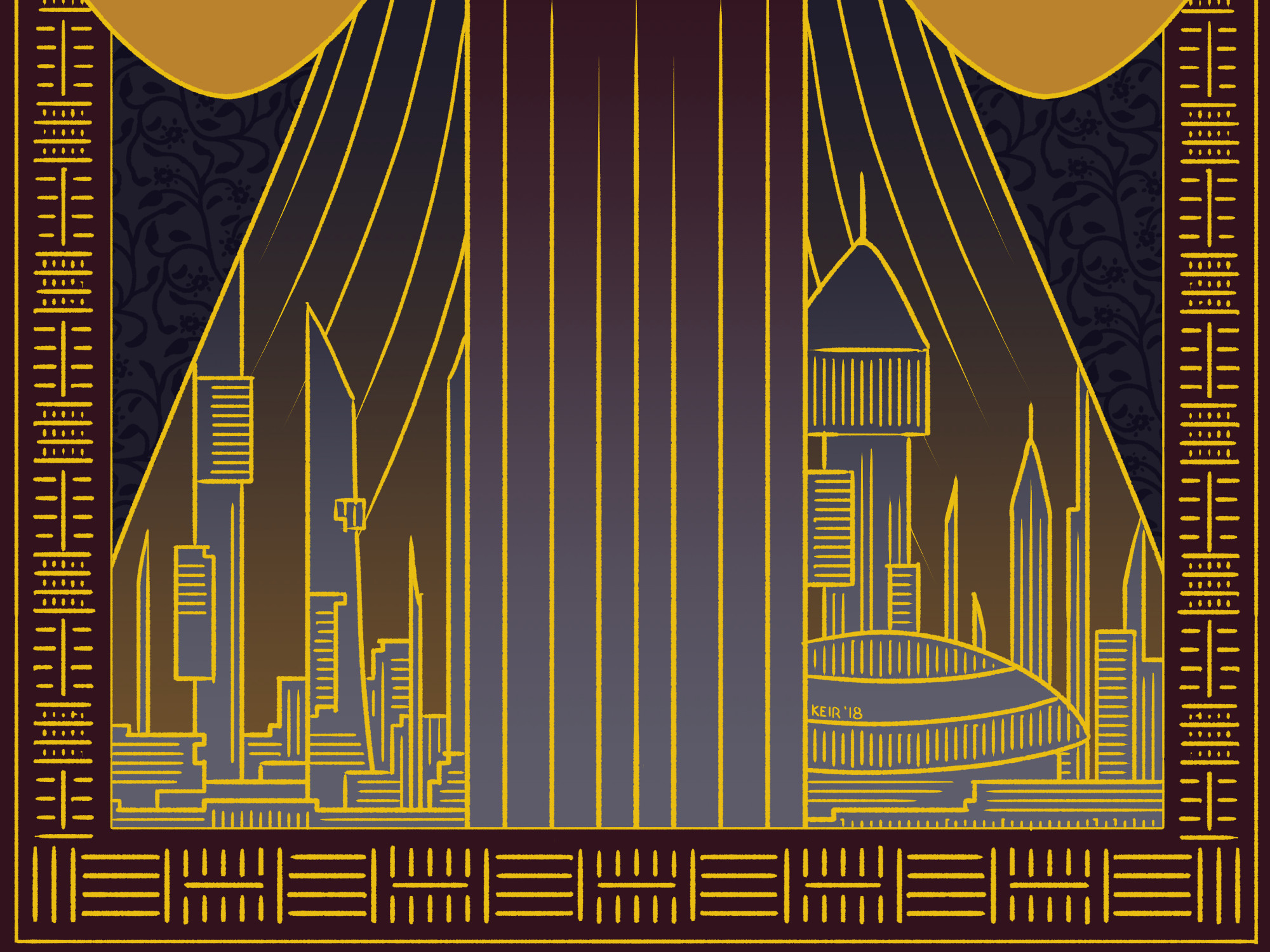 crop of Padme icon showing the city under her cloak